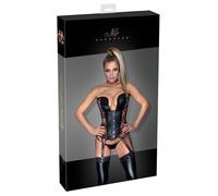 Noir - corset porte-jarretelles dentelle - noir