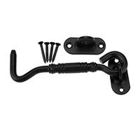 Noir Couleur 201 Serrure De Crochet Et De Verrou De Cabine Pour La Fenêtre De La Porteloquet noir porte coulissante loquet noir porte coulissante fixation pour volet en bois+crochet de cabine crochet