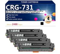 Noir CRG-731 Cartouche de Toner de Remplacement avec Puce pour Canon I-SENSYS LBP7100Cn LBP7110Cw MF628Cw 623Cn MF8280Cw MF8230Cn Imprimantes, Impression à Haut Volume,Black-4 Pack