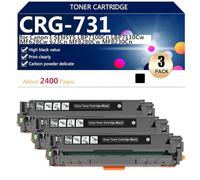 Noir CRG-731 Cartouche de Toner de Remplacement avec Puce pour Canon I-SENSYS LBP7100Cn LBP7110Cw MF628Cw 623Cn MF8280Cw MF8230Cn Imprimantes, Impression à Haut Volume,Black-3 Pack