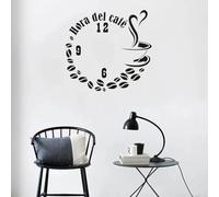 Noir - Crochet mural en forme de tasse de café, décoration créative de la maison, chambre, salon, affiche autocollant murale
