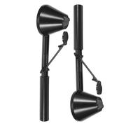 Noir Cuillère Doseuse Entonnoir en Plastique 2 Pièces | Poudre Protéinée, Café Moulu, Remplissage sans Salissure, Réutilisable et Lavable, Café et Pâtisserie