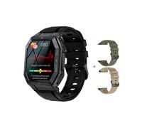 (Noir D) Nouvelle montre intelligente pour adultes, Bluetooth, appels, étanchéité IP68, pression artérielle, fréquence
