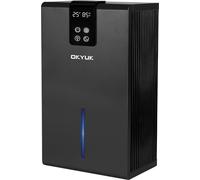(Noir) Déshumidificateur électrique 2700ml - Déshumidificateur silencieux et compact avec arrêt automatique & lumière LED 7 couleurs | Idéal pour chambre, salle de bain, camping-car & cave