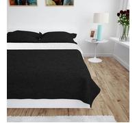 (Noir)Desus-de-lit/couette - Magnifique Couvre-lit à double face matelassé 170 x 210 cm Noir et blanc 85690