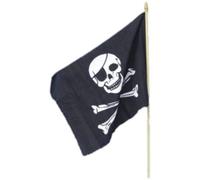 Noir Drapeau Pirate Pirates Fête Décoration Crâne Tête de Mort 45 x 30cm