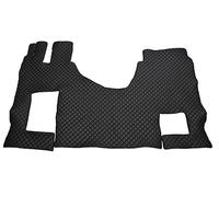 Noir Eco Cuir Tapis de Sol compatibles avec Actros Giga Space MP4 MP5 avec Pliable Siège Passager