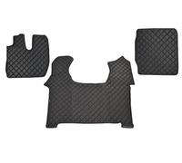 Noir Eco Cuir Tapis de Sol compatibles avec Iveco S Way 2019+ pour Conduite à Gauche