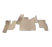 Noir Eco Cuir Tapis + Moteur Housse pour Coté Gauche Renault T Tunnel 2021+ Beige