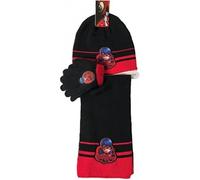 noir - Ensemble 3 Pièces Bonnet + écharpe + gants Ladybug Miraculous noir - unique