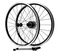 Noir,Ensemble De Roues De Vélo 20 Pouces 406 Jante BMX Roues De Vélo À Libération Rapide Six Clous Disque/Frein V Roue De Cyclisme Moyeu 24 Trous pour Cassette 7/8/9/10/11/12 Vitesses 1260G