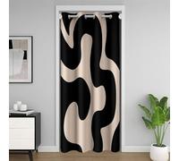 Noir Et Beige Rideau de Porte 86x203cm Géométrie Géométrique Moderne Rideau Occultant Rideaux pour Salon Rideaux Exterieur d'entrée Neutral Art Abstarct Art Rideaux Interieur Salon Chambre