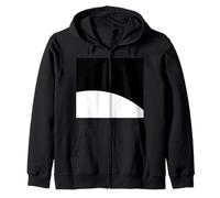Noir et Blanc, Forme de balançoire, Minimaliste Sweat à Capuche