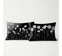Noir Et Blanc Housse Coussin 40x60 2 Pack, Taie Oreiller 60x40 cm Decoration Chambre Salon Protege Oreiller Paysage Housse de Coussin Robuste Durable pour Personnes qui Transpirent Facilement BZTH3241