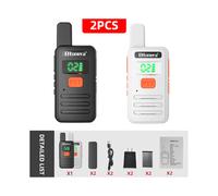 (Noir et blanc) Mini talkie-walkie T1 PMR 446 Talkies-walkies professionnels Largo Alcance Mini Radio