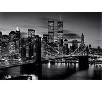 Noir et blanc - Poster - Pont de Brooklyn + 1 Ü-Poster taille 61x91,5cm