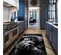 Noir et Blanc Tapis 60x90 pour l entrée Lavable Vintage Dark Gorilla Petite Surface carpette antidérapant Anti Taches Descente de lit Porte intérieur à Poil Bas intérieure Cuisine d