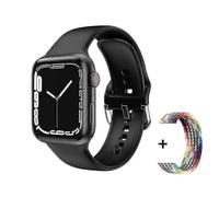 (Noir et BuCai) Montre connectée pour Apple Smartwatch série 8, écran HD, moniteur de fréquence cardiaque