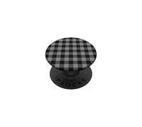 Noir et Gris Vichy Preppy Esthétique Girly Trendy PopSockets PopGrip Adhésif