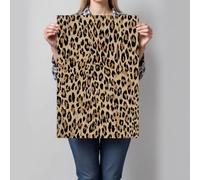 Noir et marron Impression sur Toile, Tableau sur Toile Texture abstraite, Affiche d’Art à Imprimé léopard, Art Mural pour Chambre à Coucher Salon 120x80cm, Sans Cadre