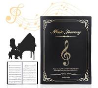 Noir Et Or Dossier De Rangement Pour Partitions De Porte Vue A4 40 Vues, Sac De Rangement Pour Documents De Stockage De Papier De Chanson Pour Musiciens Et Musiciens