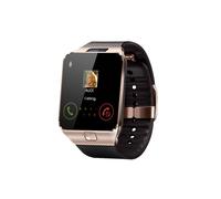 (Noir et or rose) Montre connectée professionnelle DZ09, compatible avec téléphones Android, 2G SIM,