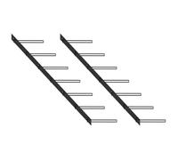 (Noir)Étagère à Vin/Porte-Bouteilles - SIGNOR - muraux pour 14 bouteilles 2 pcs Noir Métal 121554