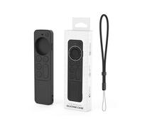 (Noir) Étui pour télécommande Apple TV 4K 2022 Gen, léger, antidérapant, antichoc, en silicone