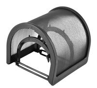 Noir Filtre de Microphone en U à Double Couche Anti-vent | Enregistrement et Streaming, Réduit Souffle et Salive, Plastique et Métal, Format Compact