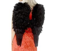 Noir Foncé Ange Ailes Grand 50cm x 60cm Plume Adultes Accessoire Déguisement