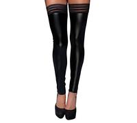 Noir Handmade Bas Wet Look F158 Taille L