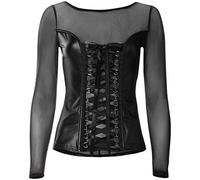 Noir Handmade F130 Corsage Powerwetlook Narcissist Taille XL