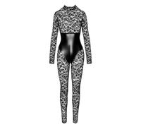 Noir Handmade F299 Combinaison avec corset sous la poitrine