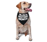 Noir Histoire Mois Chien Bandanas Écharpe pour Animaux De Compagnie Triangle Bavoir Chats Réglable Foulard Accessoires pour Petit Moyen Grand Chiot