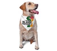 Noir Histoire Mois Chien Bandanas Écharpe pour Animaux De Compagnie Triangle Bavoir Chats Réglable Foulard Accessoires pour Petit Moyen Grand Chiot