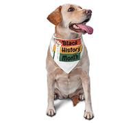 Noir Histoire Mois Chien Bandanas Écharpe pour Animaux De Compagnie Triangle Bavoir Chats Réglable Foulard Accessoires pour Petit Moyen Grand Chiot