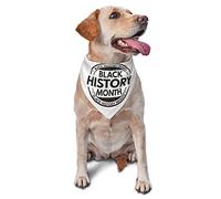 Noir Histoire Mois Chien Bandanas Écharpe pour Animaux De Compagnie Triangle Bavoir Chats Réglable Foulard Accessoires pour Petit Moyen Grand Chiot