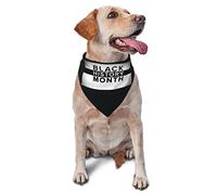 Noir Histoire Mois Chien Bandanas Écharpe pour Animaux De Compagnie Triangle Bavoir Chats Réglable Foulard Accessoires pour Petit Moyen Grand Chiot