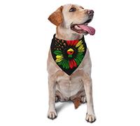 Noir Histoire Mois Chien Bandanas Écharpe pour Animaux De Compagnie Triangle Bavoir Garçon Fille Foulard Réglable Accessoires pour Petit Moyen Grand Chiot