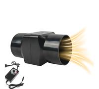 Noir Inline Ventilateur d'extraction 50 mm extracteur d'air avec régulateur de vitesse du vent, 36m³/h Silencieux fan Pour Convient aux Salles de Bains Cuisines Chenil pour chiens et Garages