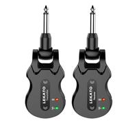 Noir - LEKATO WS 50 système émetteur récepteur de guitare électrique sans fil 4 canaux ISM 5.8Ghz Rechargeabl