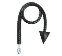 Noir Long Devil Tail Metal Anal Plug 108 * 3.5 * 8CM