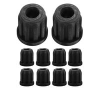 Noir Manchon de Tige de Roulette 20 Pièces Petit en Plastique | Support pour Roulette à Tige, Douille Annulaire, Manchon Pivotant, Insert Chaise de Bureau, Roues pour Débroussailleuse