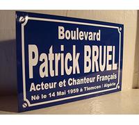 Noir & Mat Sérigraphie Album Hommage Partick bruel Plaque de Rue création Collector Edition limitée Cadeau Original