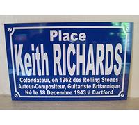Noir & Mat Sérigraphie Keith Richards Plaque de Rue création Collector Edition limitée Cadeau Original