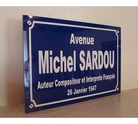 Noir & Mat Sérigraphie Michel SARDOU Plaque de Rue création Originale édition limitée Cadeau Fan collectionneur