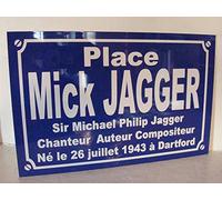 Noir & Mat Sérigraphie Mick Jagger Plaque de Rue création Collector Edition limitée Cadeau Original