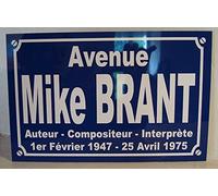 Noir & Mat Sérigraphie Mike Brant Plaque de Rue création Originale édition limitée Cadeau Fan collectionneur