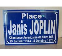 Noir & Mat Sérigraphie Place Janis Joplin Plaque de Rue création Collector Edition limitée Cadeau Original