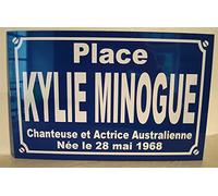 Noir & Mat Sérigraphie Place Kylie Minogue Plaque de Rue Objet Collection Cadeau pour Fan déco Originale